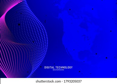 Abstract world map digital background and wallpaper, banner website , modern design concept, vector eps.