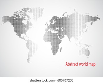 Abstract world map of dots. Vector