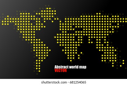 Abstract world map of dots. Vector