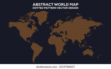 Abstract World Map Dotted Pattern, Very high resolution world map, isolated on white background. Infographic, Flat Earth, Globe similar icon. annual report, Travel worldwide, map silhouette backdrop.