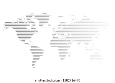 abstract world map. Earth planet. vector illustration icon.