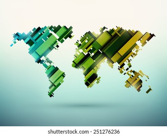 Abstract world map, eps 10