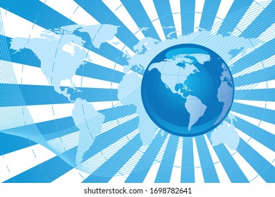 Abstract world map globe background
