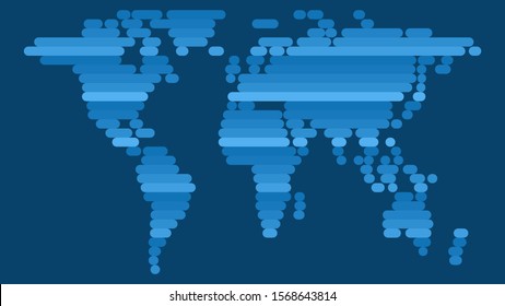 abstract world map. landscape in blue tones. vector illustration