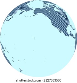 Resumen Mapa mundial con líneas en el mundo. Mapa de rayas mundiales. Vector