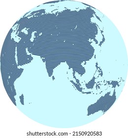 Abstract World map with lines on globe. 