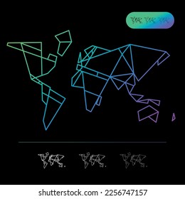 Abstract world map on a black backgroung