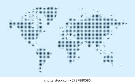 Mapa del mundo abstracto en diseño de Plantilla de arte de píxeles 