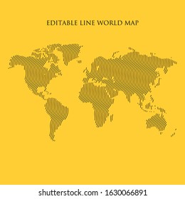 Abstract world map planet, lines, map halftone concept. infographic, icon.