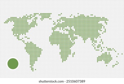 Abstract World Map with round Dots