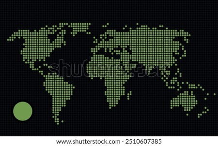 Abstract World Map with round Dots
