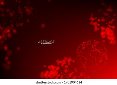 Abstract World Map Triangle Geometry Background and Wallpaper. Global network connection, Social communications concept, Digital technology banner.