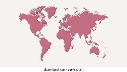Abstract world map vector, eps 8 template.