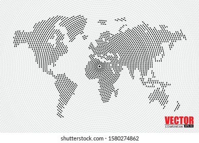 Abstract world map vector illustration 
