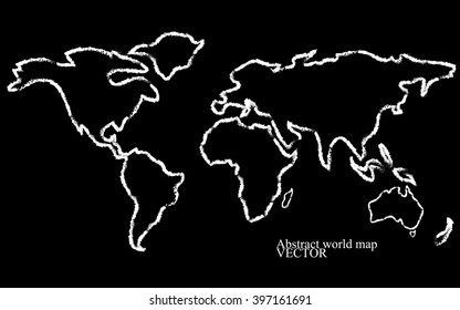 Abstract world map. Vector illustration