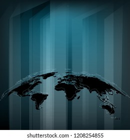   Abstract world map.Background. Design element for business presentation, web, arts, education.High tech. Sci-fi technology. Global network. Vector illustration.