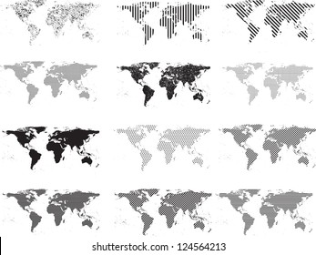 abstract world maps svg