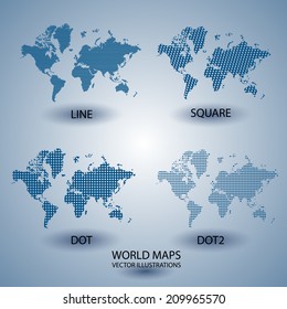 abstract world maps