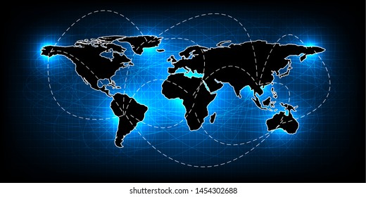 Abstract of world network concept of global business using as background and wallpaper.