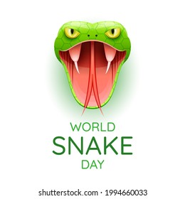 Abstract World Snake Day Head Holiday Background Vector Design Style Template For Invitation Greeting Card Poster Banner
