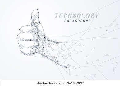 Abstract of world social network, Edge and vertex of world connection, internet and technology concept.