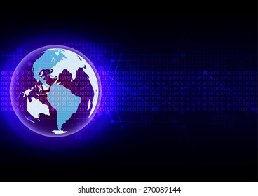 Abstract world technology background