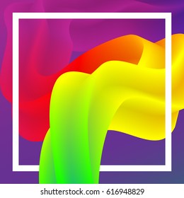 Abstract worm colorful rainbow background. Vector illustration