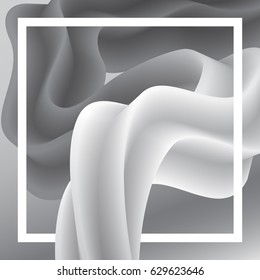 Abstract worm white and gray background. Vector illustration