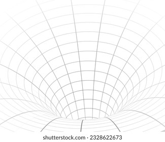 diseño gráfico de agujeros de gusano abstractos o de trama de túnel 