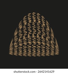 Abstract woven texture. Organic pattern lines. Detailed fabric structure. Vector textile illustration.
