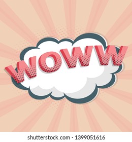 abstract wow comic book, pop art vector background