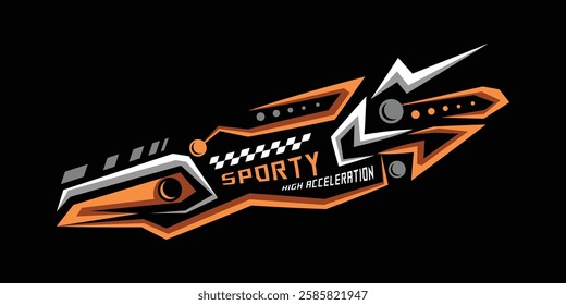 Abstract wrap decal racing sticker element template print