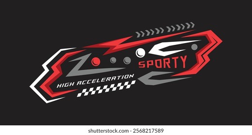 Abstract wrap decal sticker race vehicle design