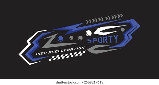 Abstract wrap decal sticker race vehicle isolated