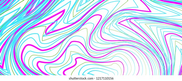 abstract wrapped lines vector illustration, Lights curves and waves against a white background with lines scratch.