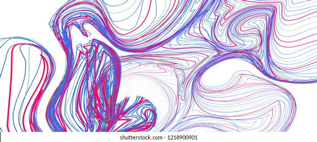 abstract wrapped lines vector illustration, Lights curves, liquid and waves against a white background with lines scratch.
