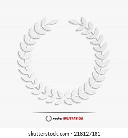 Abstract wreath web icon for your design