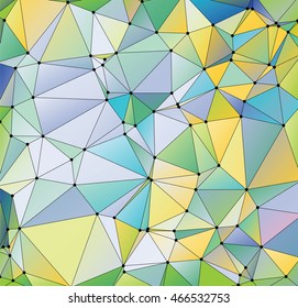 Abstract wrinkled background triangular, polygonal low poly style funny color vector illustration
