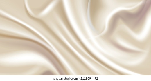 Abstrakter, gefälliger goldener Stoffhintergrund, Vektorbild