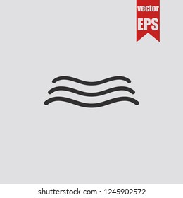 Abstract wrinkles on the forehead icon.Vector illustration.