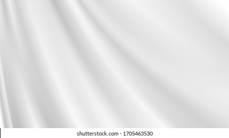 abstract wrinkles white silk cloth fabric wave overlapping and light   shadow  white   gray texture background   copy space for web design