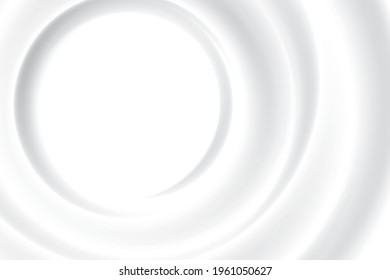 Abstract write and gray color blurred gradient background with round shape. Vector illustration.