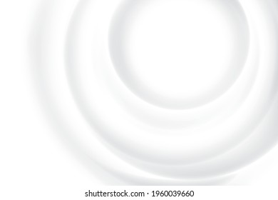 Abstract Write And Gray Color, Round Shape With Blurred Circular Gradient Background. Vector Illustration.