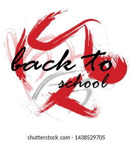 abstract with writing back to school - vector template design