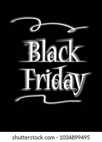 Abstract written of black friday vector illustration