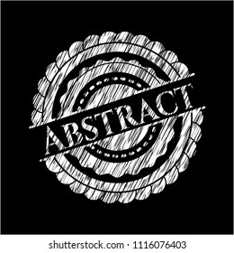 Abstract written on a chalkboard