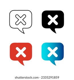 Abstract Wrong Answer Silhouette Illustration, can be used for business designs, presentation designs or any suitable designs.