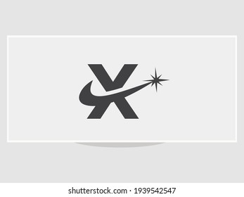 Abstract X letter logo design with spark concept. Spark X logo design	