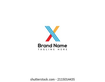 Abstract X letter modern initial lettermarks logo design