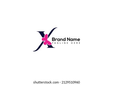 Abstract X letter modern initial lettermarks logo design